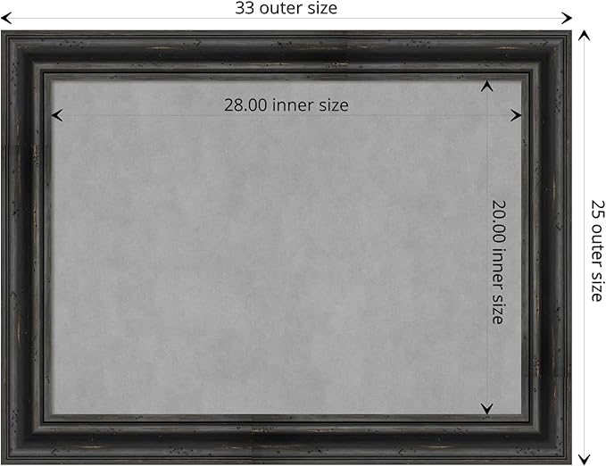 Amanti Art Black Framed Magnetic Board 25x33 Medium Vision Board - Image 4
