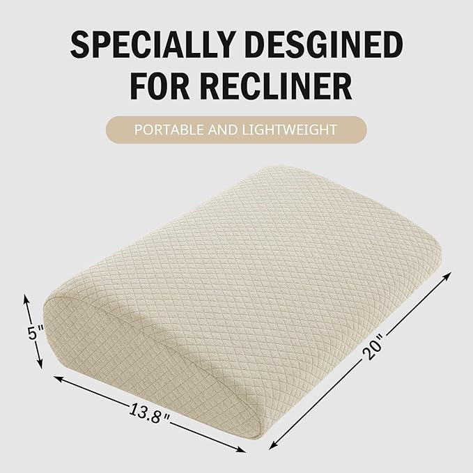 HOMBYS Lumbar Support Pillow for Recliner Chair, Memory Foam Back Support - Image 6
