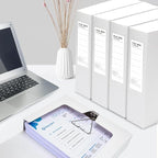 HUA JIE 2 Pack A4 Storage File Boxes Archives Case, 65mm Spine, Box File - Image 5