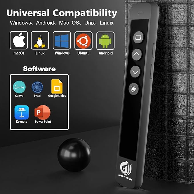 AMERTEER Wireless Presenter Remote – Presentation Clicker - Image 3