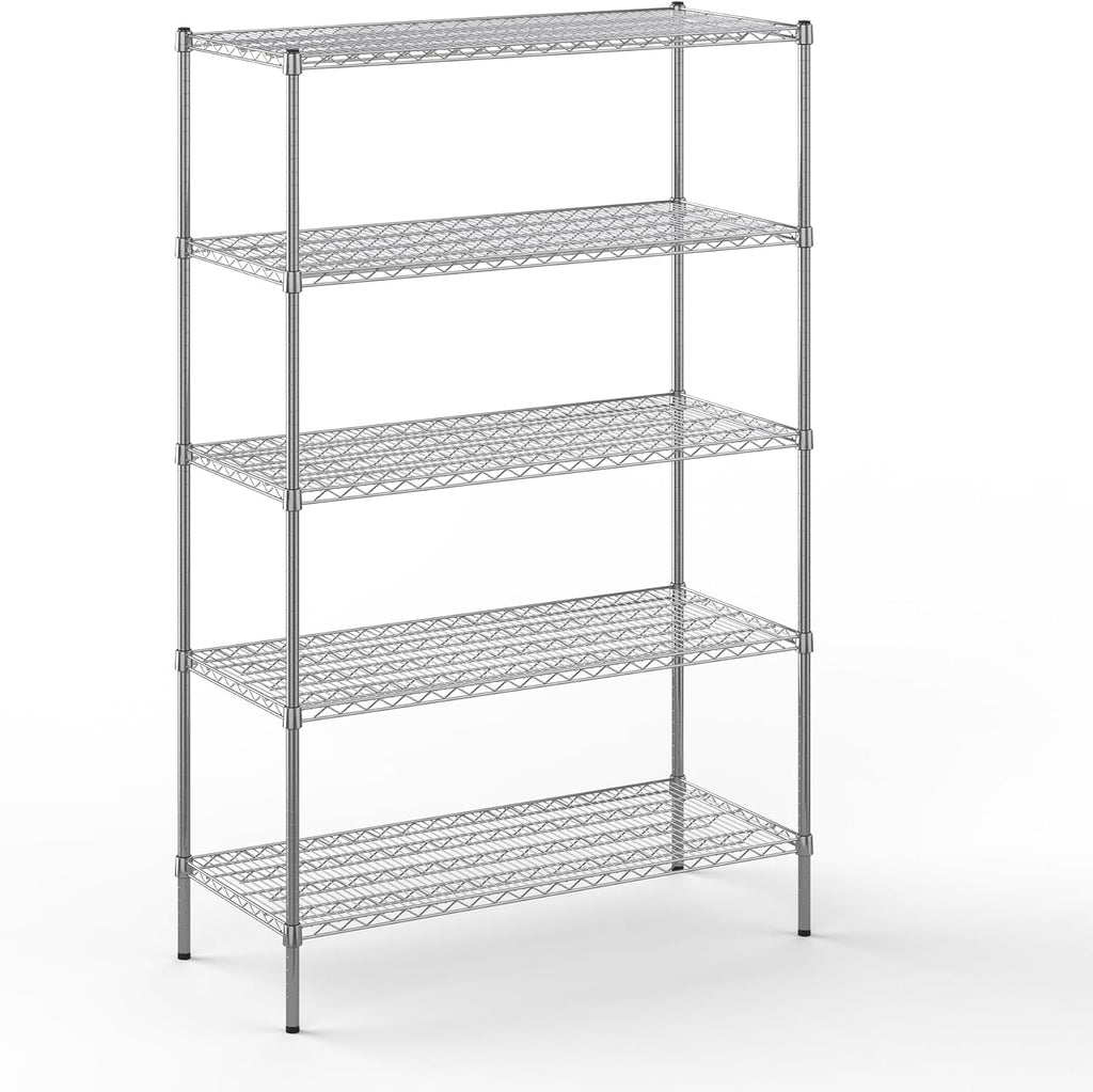 Regal Altair 21" Deep x 48" Wide x 74" Height Wire Shelving Kit | 5-Tier | NSF