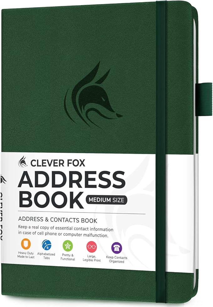 Clever Fox Address Book with alphabetic tabs by CleverFox