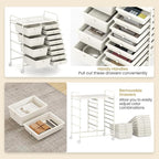 LDAILY 12 Drawer Rolling Storage Cart, Rolling Cart - Image 4