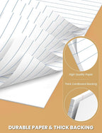12 Pack White Legal Pads 8.5 x 11 College Ruled, 30 Sheets Per Note Pads 8.5 x - Image 5