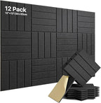 Lunarthos Felt Wall Tiles, 12 Pack 12"x12"x0.4" Cork Borad Tiles by Lunarthos