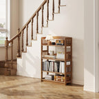 AnywaysWood 4 Tier Solid Wood Open Shelf Bookcase, Modern Wooden Display - Image 9