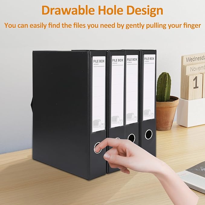 HUA JIE A4 Storage File Boxes Plastic Archives Cases - Image 4