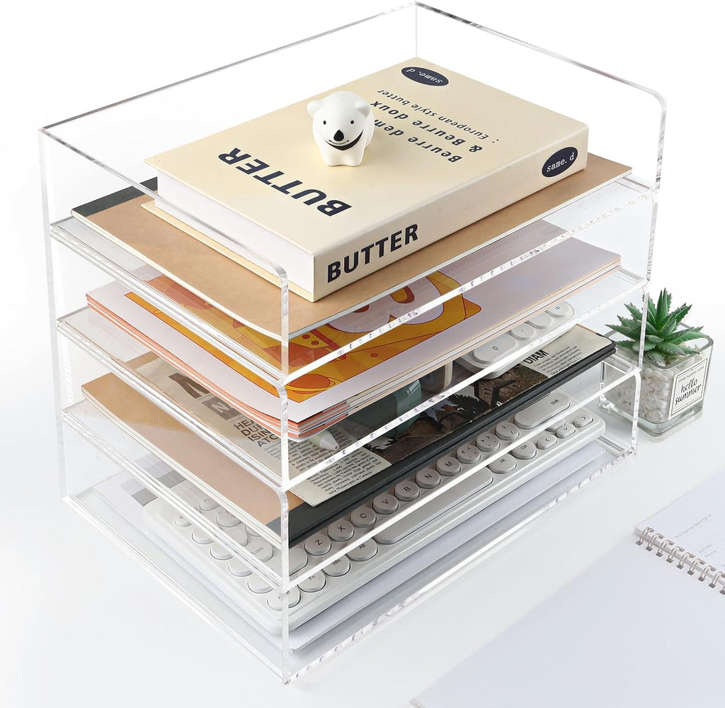 4 Pack Acrylic Paper Tray Organizer