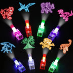 LovesTown 24PCS Dinosaur Party Favors, LED Light up Finger Lights Glow in The by Lovestown