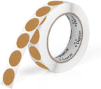Perco Kraft Brown 1-Inch Round Circle Dot Sticker Labels by Perco
