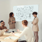 Glass Magnetic Dry Erase Board 60"x40" Frameless Wall Mounted Glass Whiteboard - Image 6