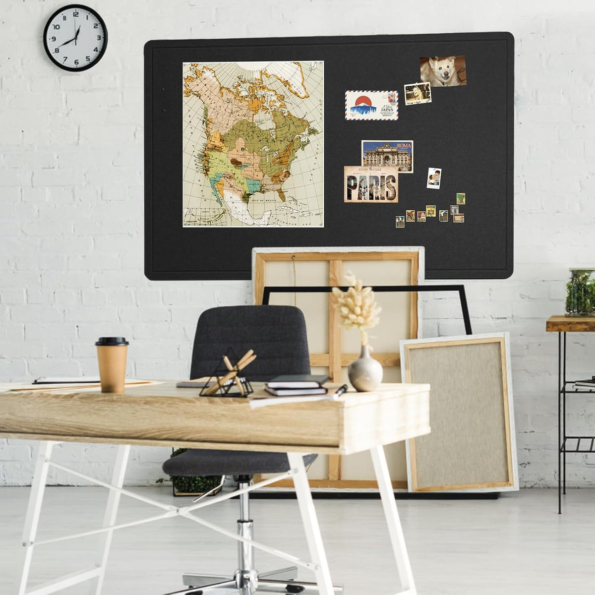 Felt Bulletin Board 72x48 inches, Decorative Pin Board for Home & Office