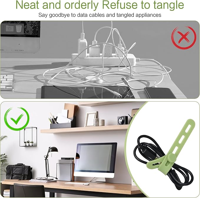 Donruby 24Pcs Silicone Cable Ties - Image 7