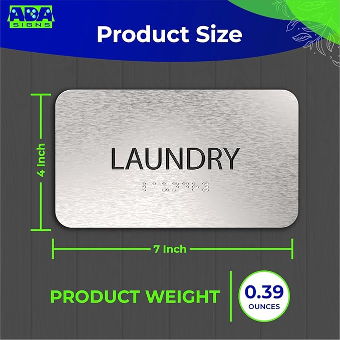 ADASigns Laundry Signs 7" W x 4" H - Image 3