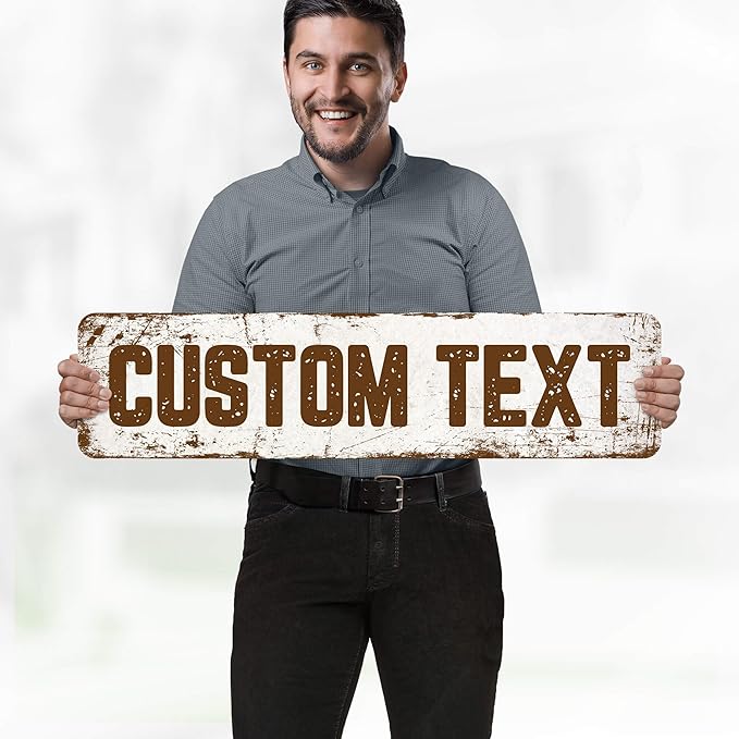 Custom Sign, Custom Street Sign, 11 Font Colors, 13 Font Styles, 4 Hole Options - Image 2