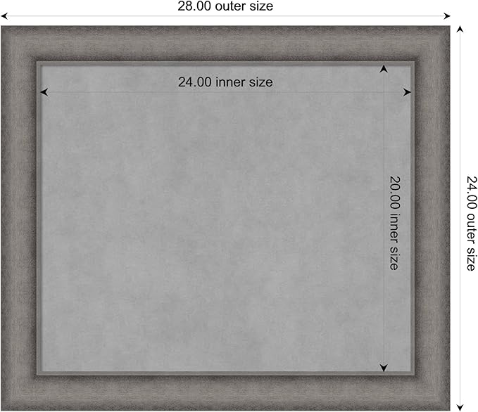 Amanti Art Grey Framed Magnetic Board 24x28 Medium Vision Board - Image 4