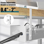 Under Desk Cable Management Tray White, Litwaro Cable Management Under Desk No - Image 2