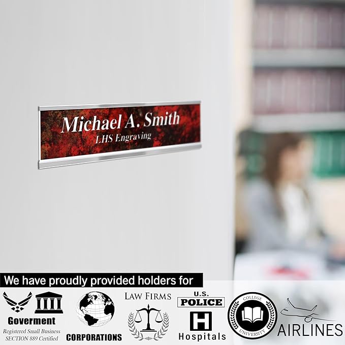 Engraved Custom Door Plate Red Plastic Office Door Sign - Image 4