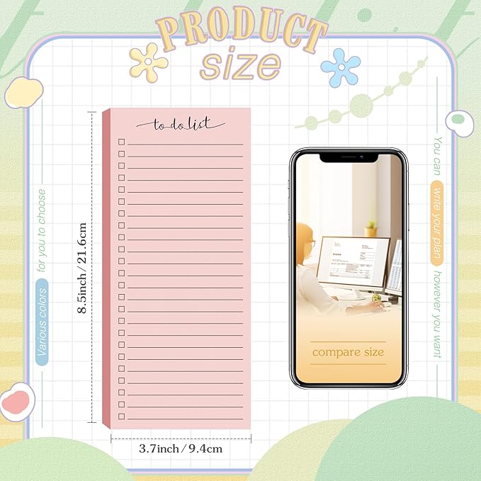 Censen 10 Pack 500 Sheets To Do List Notes Daily Checklist Notepads - Image 3
