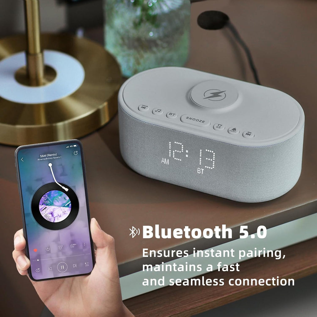 odokee sound machine alarm clock with wireless charging, package contents