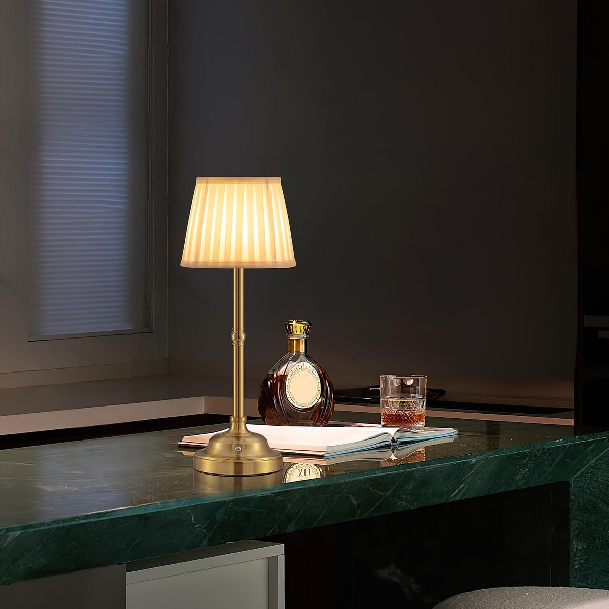kdg gold cordless portable led table lamp, beige, view 9