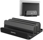 AboveTEK Vertical Laptop Stand Holder, 3 Slots Aluminum Desk Stand by AboveTEK