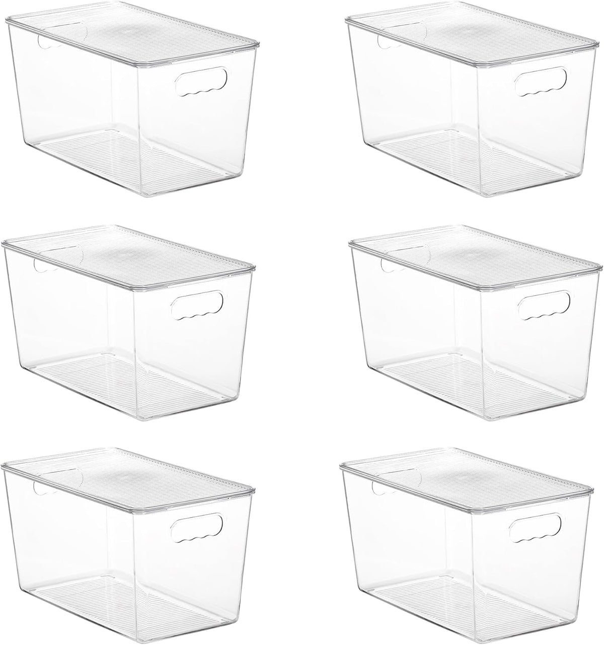 Vtopmart 6 Pack Clear Stackable Storage Bins