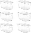 Vtopmart 6 Pack Clear Stackable Storage Bins by Vtopmart