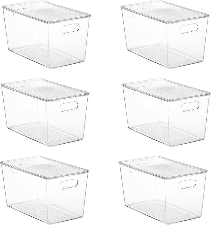 Vtopmart 6 Pack Clear Stackable Storage Bins by Vtopmart