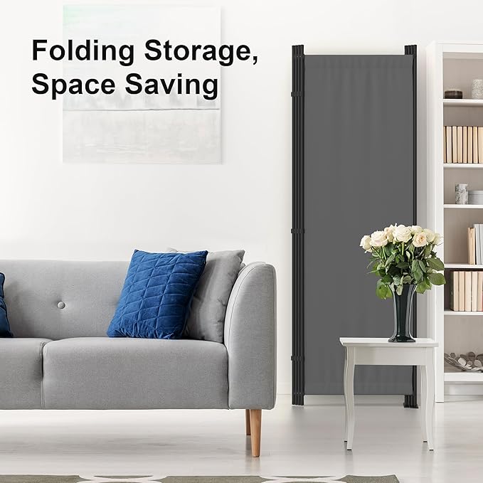 Kecreque Privacy Screen Room Divider as Dressing Screen 4 Panel Wall Room - Image 8