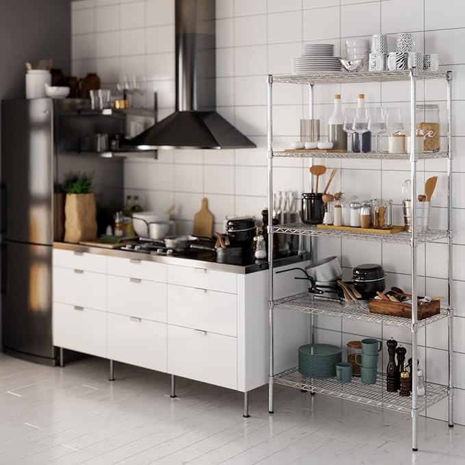 Regal Altair 18" Deep x 36" Wide x 74" Height Wire Shelving Kit | 5-Tier | NSF - Image 8