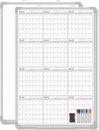 Lincia 36" x 24" Magnetic Vertical Yearly 12 Month Dry Erase Calendar by Lincia