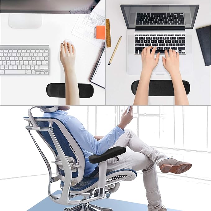 MOSISO Chair Armrest Pads, Memory Foam Home/Office Chair Arm Rest Covers Comfy - Image 4
