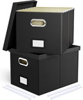2 Pack File Storage Organizer Box, Portable Filing