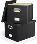 2 Pack File Storage Organizer Box, Portable Filing by Oterri