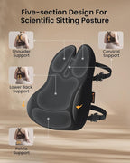 ProtoArc Lumbar Support Pillow for Office Chair, Memory Foam Back Support - Image 4