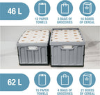 clevermade collapsible storage bins with lids, 46l 3, front angle view
