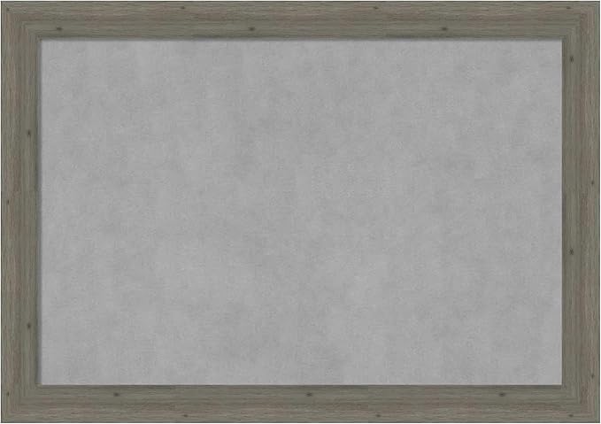 Amanti Art Grey Framed Magnetic Board 29x41 Large Vision Board by AmantiArt