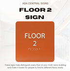 Spruce ADA Floor 2 Sign with Braille – Made from Durable Acrylic and Ready to - Image 6