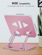 Aoviho Tablet Stand Holder for Desk, Adjustable Desktop Tablet Holder, Foldable - Image 6