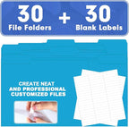 File Folder, HERKKA 30 Pack 1/3 Cut Tab File Folders, File Folders Great - Image 5
