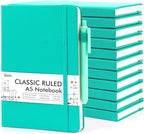 feela 12 Pack Notebooks Journals Bulk, Hardcover Notebook Classic Ruled Lined by feela