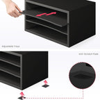 Ballucci Paper Organizer, 3-Tier Stackable Wood Desk Organizer, Document File - Image 6