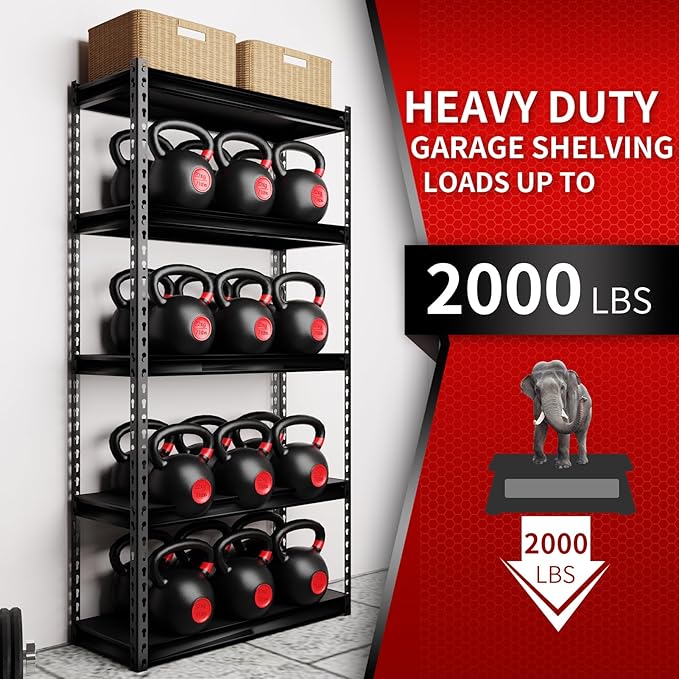 Shuntong 30" W Laminated Heavy Duty Metal Shelving Unit 2000 Lbs Boltless - Image 5