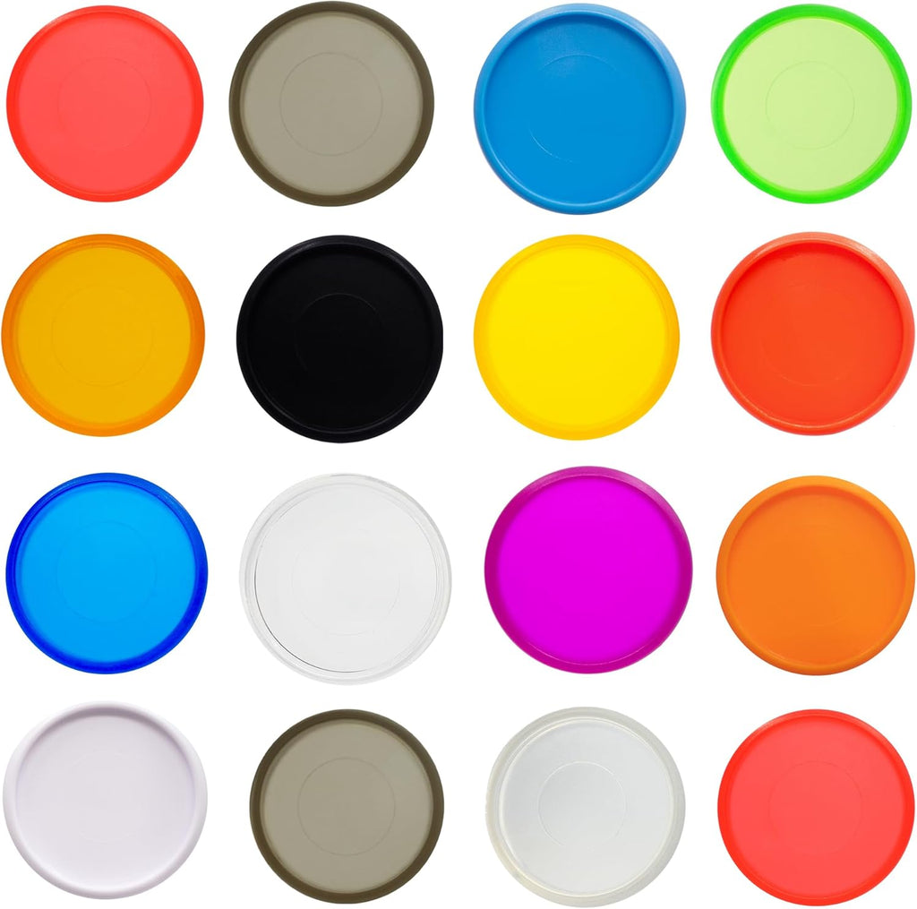 100pcs Discbound Notebook Discs DIY Planner Accessories | Solid&Clear Mixed 0.7inch/18mm Binder disc fits for Tul,Levenger,Arc,Happy Planner,Talia
