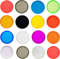 100pcs Discbound Notebook Discs DIY Planner Accessories | Solid&Clear Mixed 0.7inch/18mm Binder disc fits for Tul,Levenger,Arc,Happy Planner,Talia
