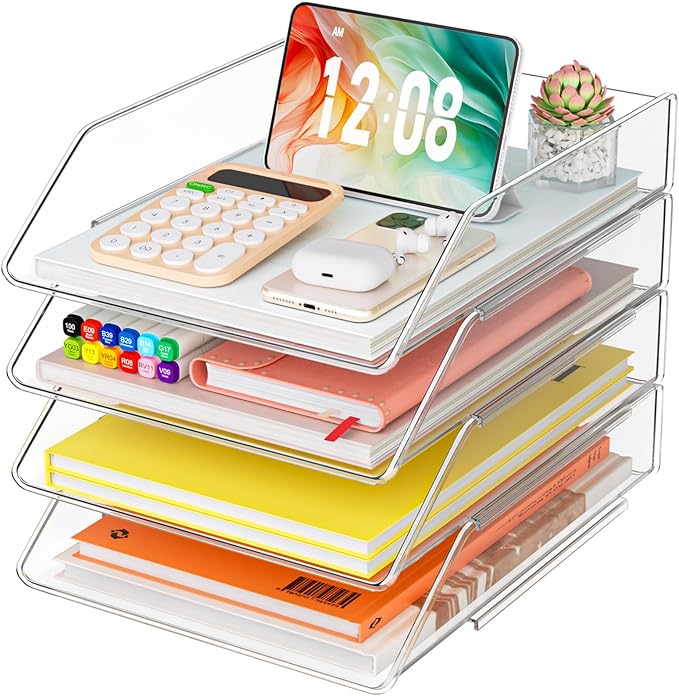 YKLSLH Simple 4 Tier Paper Organizer Letter Tray by YKLSLH