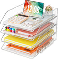 YKLSLH Simple 4 Tier Paper Organizer Letter Tray by YKLSLH