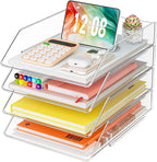 YKLSLH Simple 4 Tier Paper Organizer Letter Tray by YKLSLH