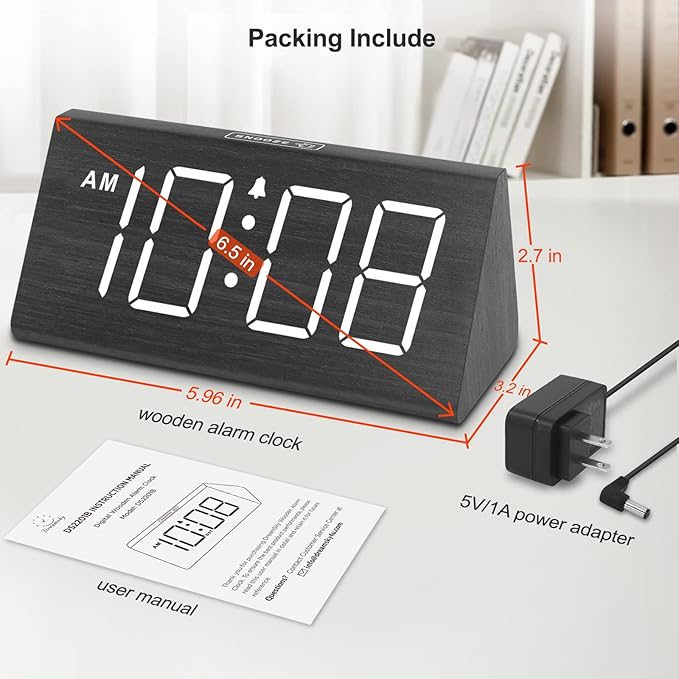 DreamSky Wooden Digital Alarm Clocks - Image 7